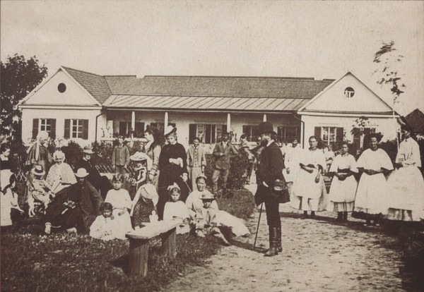 Pyotr Tchaikovsky (1840-1893) with the Davydov Family in the Kamenka Estate, 1875.