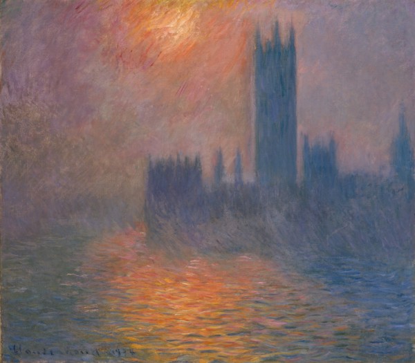 Monet, Le Parlement, coucher de soleil