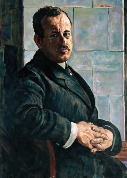 Portrait of Georg Hermann (1871-1943), 1917-1918. Creator: Büttner, Erich (1889-1936).