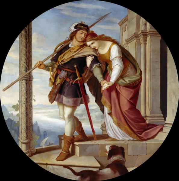 Siegfried's Farewell from Kriemhild, c.1843. Creator: Schnorr von Carolsfeld, Julius (1794-1872).
