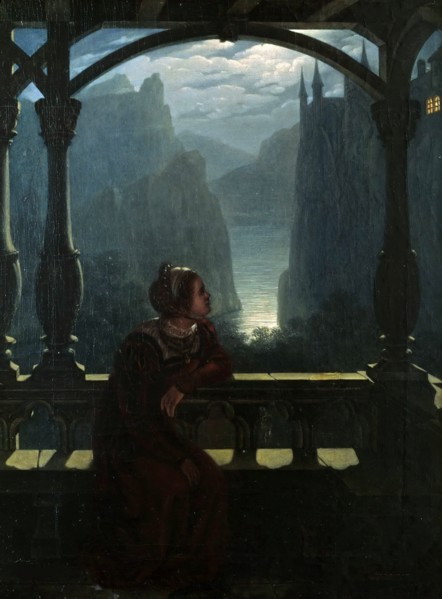 Knight's Castle in the Moonlight, 1817. Creator: Hampe, Carl Friedrich (1772-1848).