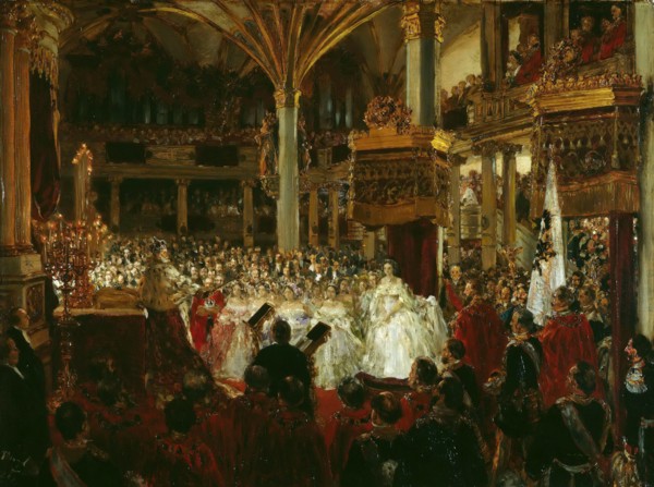 The Coronation of William I as King of Prussia at Königsberg Castle in 1861, 1861. Creator: Menzel, Adolph Friedrich, von (1815-1905).