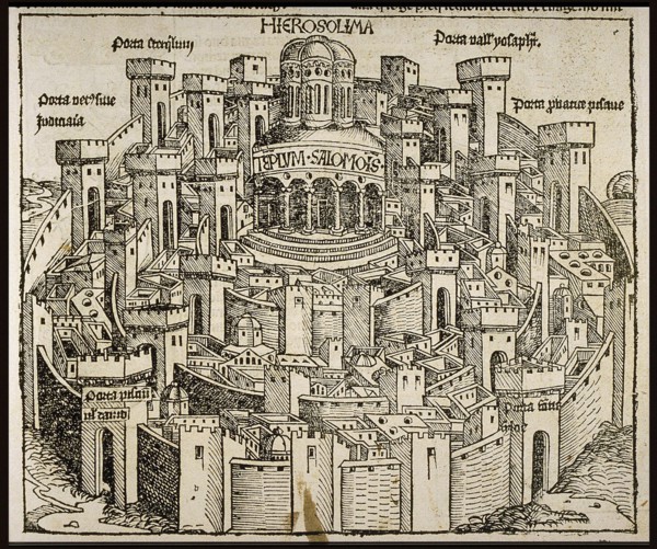 Jerusalem (from the Schedel's Chronicle of the World), ca 1493. Creator: Wolgemut, Michael (1434-1519).