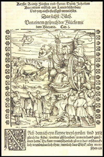 The Wheel of Fortune, ca 1545. Creator: Burgkmair, Hans, the Elder (1473-1531).