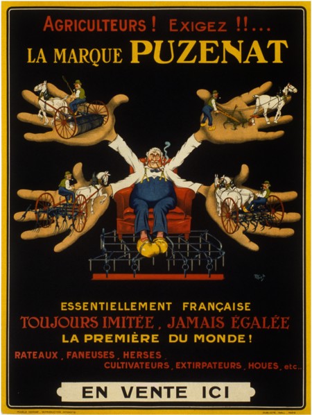 Agriculteurs! exigez!!... la marque Puzenat essentiellement française. Creator: Mich (Jean-Marie Michel Liebeaux) (1881-1923).