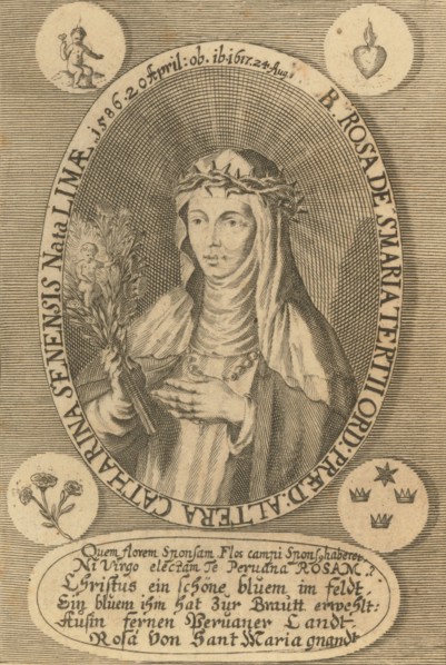 Saint Rose of Lima, 1668. Creator: González de Acuña, Antonio (1620-1682).