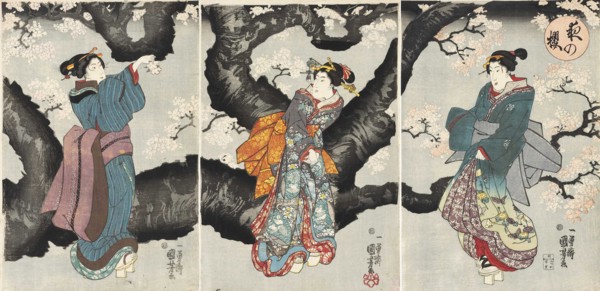 Yoru no sakura (Cherry Blossoms at Night), c1846.