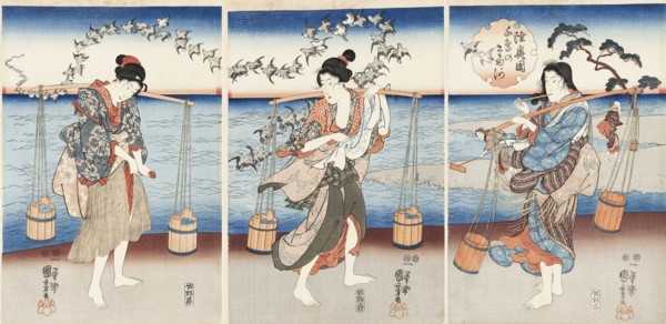 Mutsu no kuni Chidori no Tamagawa (Plover Jewel River in Mutsu Province), c1847.