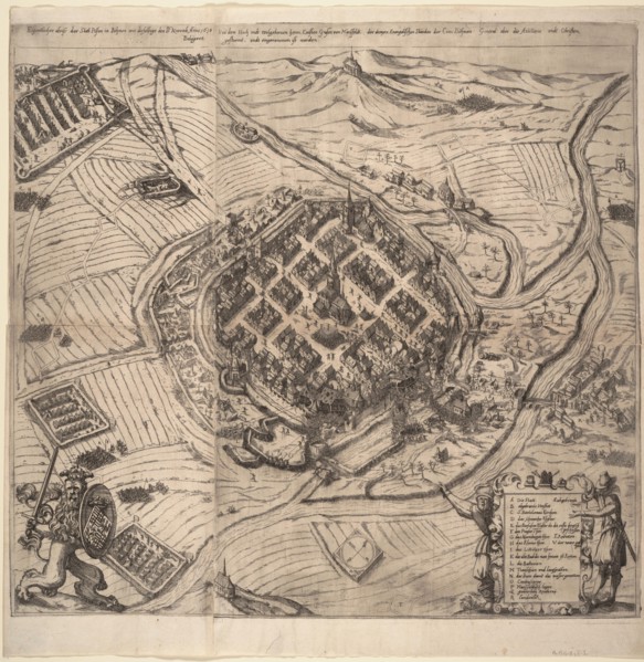 The Siege of Pilsen by Ernst von Mansfeld on 21 November 1618, c1620.