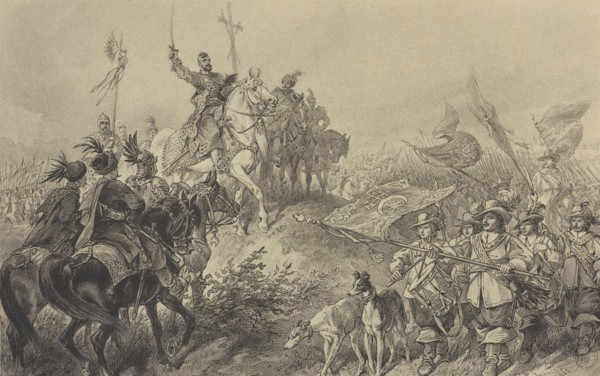 Prince Jeremi Wisniowiecki in Lubny. Illustration for Book With Fire and Sword by Henryk Sienkiewicz
