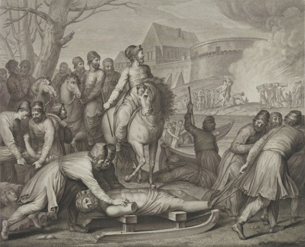 The destruction of pagan gods by Mieszko I of Poland, Late 18th century.