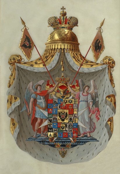 Greater coat of arms of the Russian Empire of Emperor Paul I of Russia, 1800.