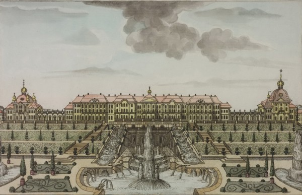 View of the Great Palace in Peterhof, Between 1792 and 1820.