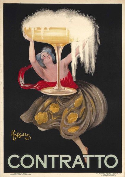 Cappiello, affiche pour le vin Contratto, 1922