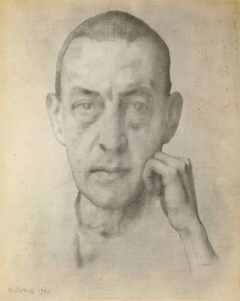 Portrait of the composer Sergei Rakhmaninov (1873-1943), 1925.