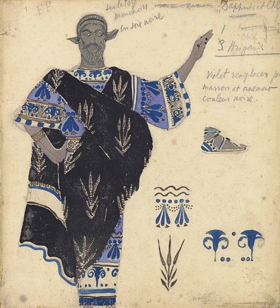 Costume design for the ballet Hélène de Sparte by E. Verhaeren and D. de Séverac, 1912.