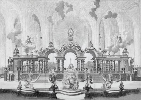 Fireworks on the birthday of Emperor Peter III on February 10, 1762 in Tsarskoye Selo, 1762.
