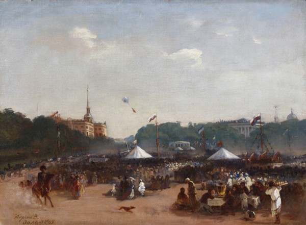 The Balagans on the Field of Mars in Saint Petersburg, 1869.