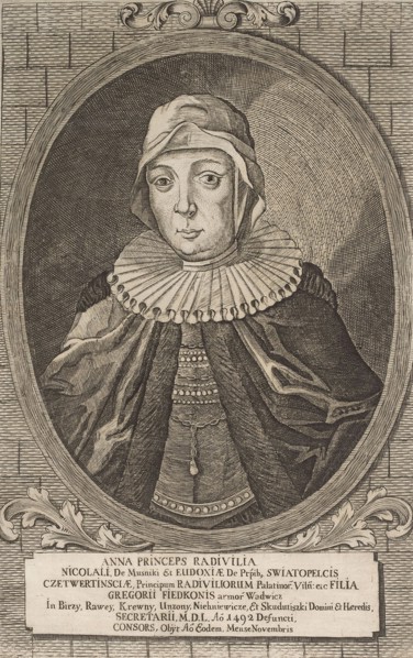 Anna Radziwill. From: Icones Familiae Ducalis Radivilianae, 1758.