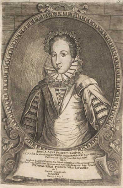 Zofia (Anna) Radziwill (Batory de Somlio) (1497/98-1542/43). From: Icones Familiae Ducalis Radivilia