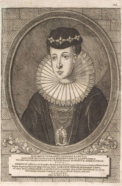 Elzbieta Radziwill (Sieniawski). From: Icones Familiae Ducalis Radivilianae, 1758.