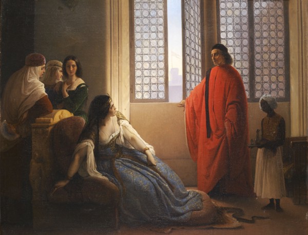Caterina Cornaro Receives News of Deposition of Queen of Cyprus, ca 1857.