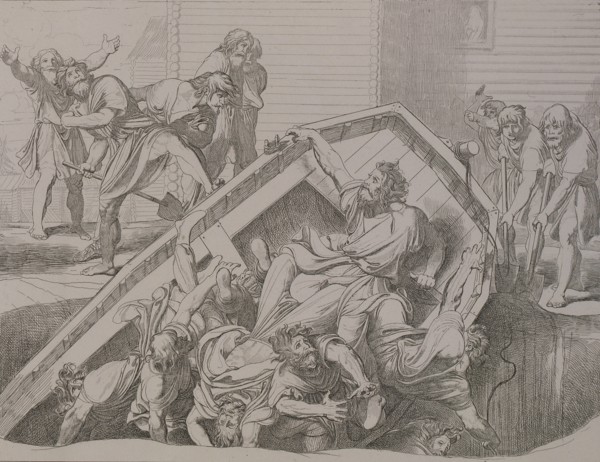 Olga's avenge to the Drevlians, 1832.