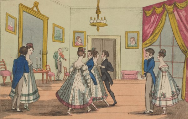 Quadrilles: practising at home, c1815.