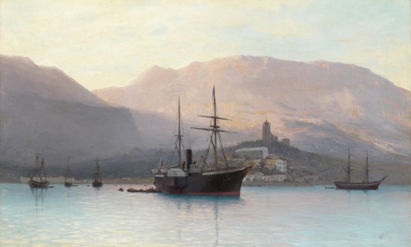View of the Cathedral of Saint John Chrysostom in Yalta, 1886.