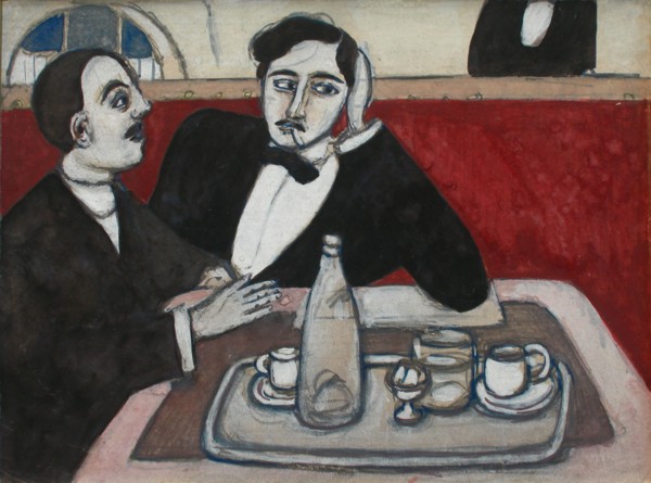 Gli intellettuali al caffè (The intellectuals at the cafe), 1916.