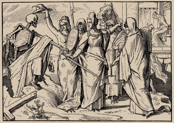 Also a Dance of Death, Sheet I (Resurrection of death), 1849.