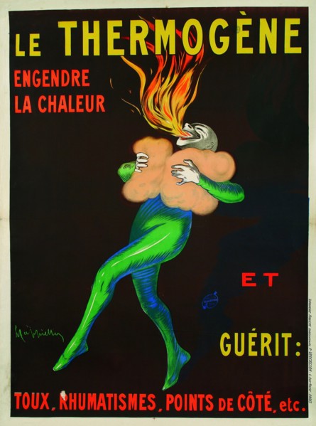 Cappiello, affiche pour de la ouate thermogène, 1907