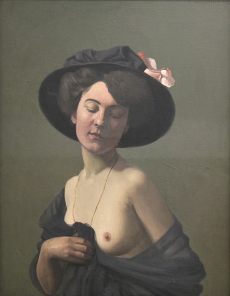 'Young Woman in a Black Hat', 1908. Artist: Félix Vallotton
