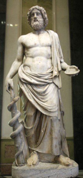 Statue of Asklepios, Greek God of Healing, early 2nd century. Artist: Unknown