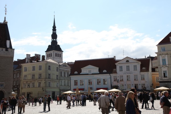 Town Hall Square and St Nicholas' Church, Tallinn, Estonia, 2011. Artist: Sheldon Marshall