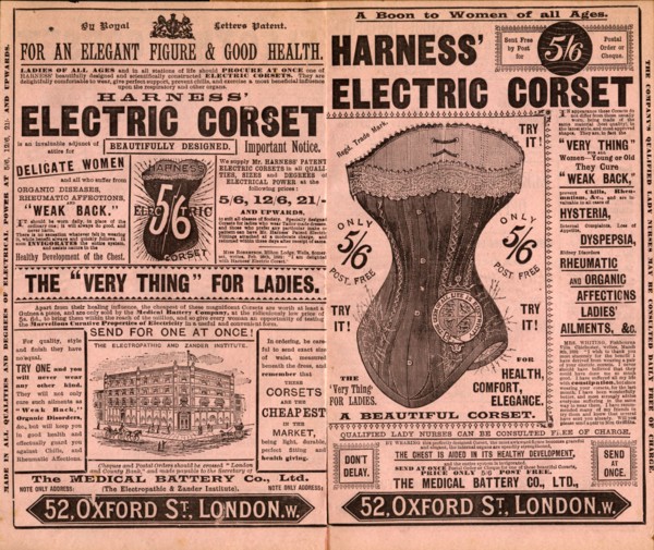 Harness Electropathic belt, 1892. Artist: Unknown