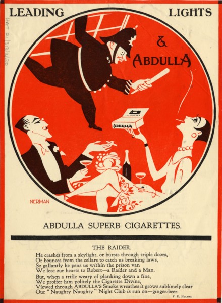 Abdulla Cigarettes, 1920s. Artist: Nerman