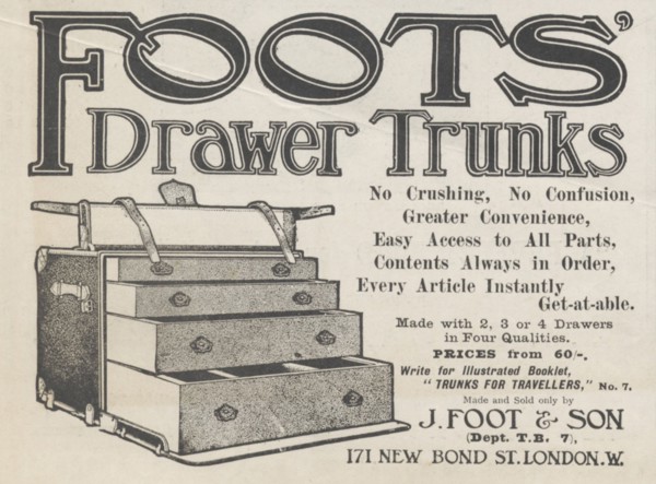 Foot & Son Luggage, 1906. Artist: Unknown