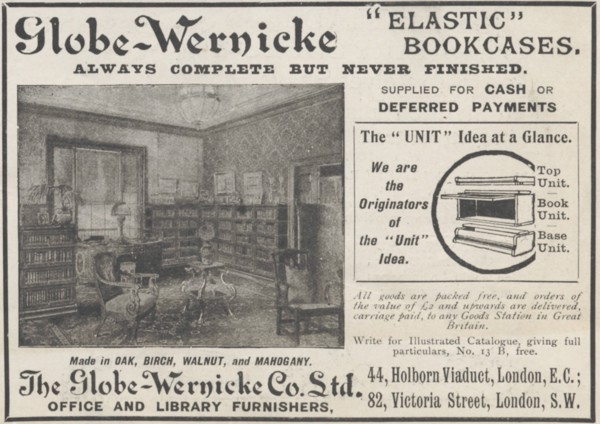 Globe-Wernicke  Elastic bookcase, 1906. Artist: Unknown