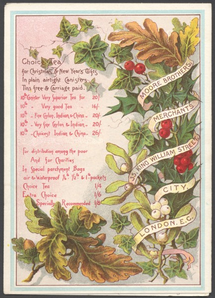 Moore Brothers Tea, 1890s. Artist: Unknown