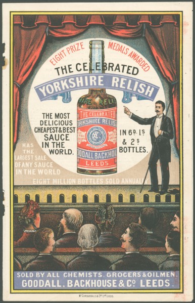 Goodall, Backhouse & Co Yorkshire Relish, 1890s. Artist: Unknown