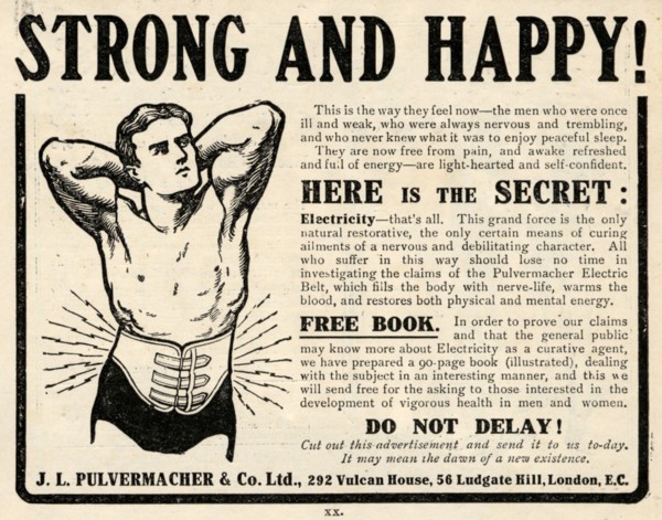 J L Pulvermacher Electric Belt, 1910s. Artist: Unknown
