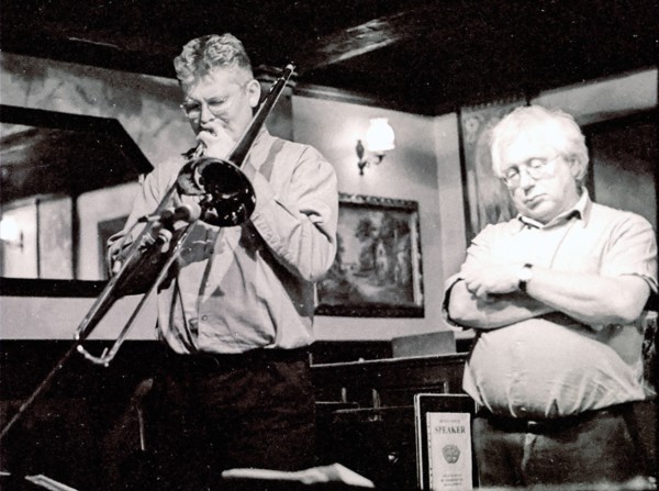 Mark Nightingale and Henry Lowther, Watermill, Dorking, Surrey, 2000. Artist: Brian O'Connor