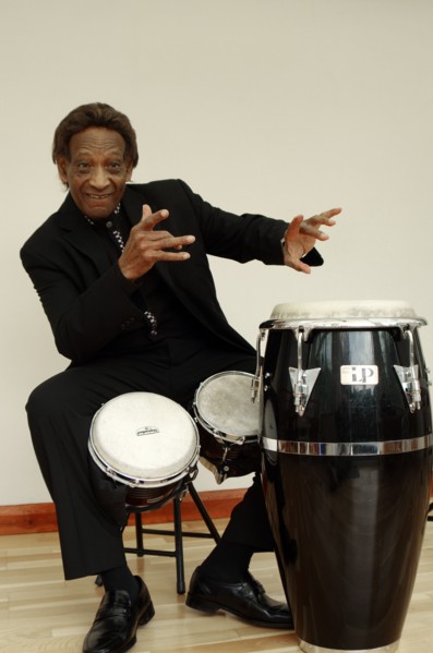 Frank Holder, Guyanan jazz singer and percussionist. Artist: Brian O'Connor