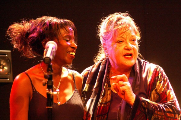 Lynieve Austin with Sylvia Syms, The Warehouse, Croydon, London.   Artist: Brian O'Connor