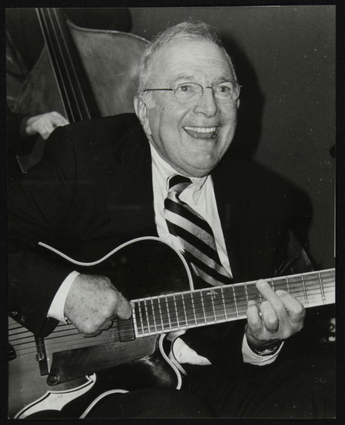 American guitarist Bucky Pizzarelli at The Fairway, Welwyn Garden City, Hertfordshire, 2000. Artist: Denis Williams