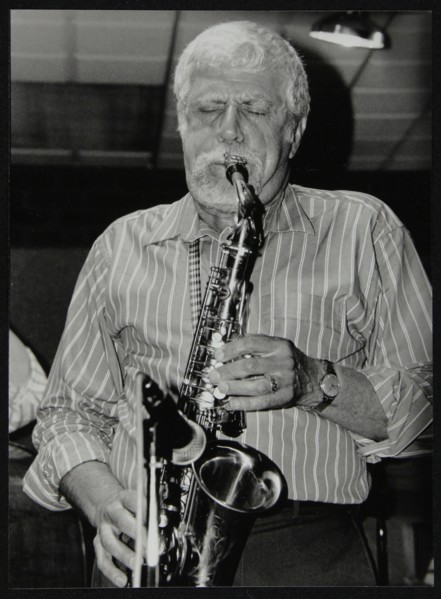 American saxophonist Lanny Morgan playing at The Fairway, Welwyn Garden City, Hertfordshire, 1992. Artist: Denis Williams