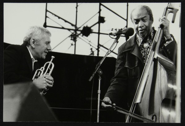 Ruby Braff and Slam Stewart on stage at the Capital Radio Jazz Festival, London, 1979. Artist: Denis Williams