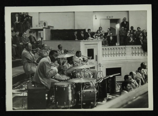 The Count Basie Orchestra in concert, c1950s. Artist: Denis Williams