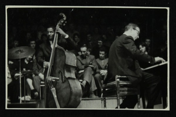 The Dave Brubeck Quartet in concert at Colston Hall, Bristol, 1958. Artist: Denis Williams